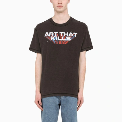 Gallery Dept. Black T-shirt With Contrasting Print