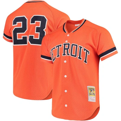 Mitchell & Ness Kirk Gibson Orange Detroit Tigers Cooperstown Collection Mesh Batting Practice Butto