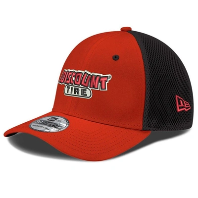 New Era Men's  Red Austin Cindric Discount Tire Neo 39thirty Flex Hat