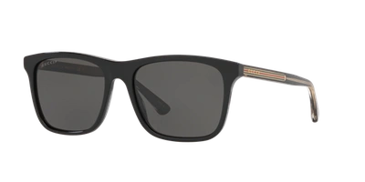 Gucci Gg0381sn M 007 Wayfarer Polarized Sunglasses In Black