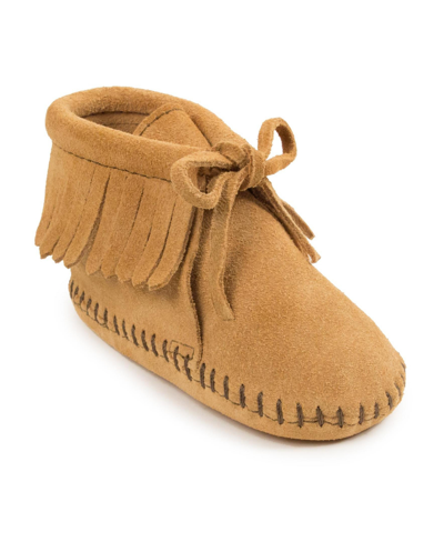 Minnetonka Toddler Boys And Girls Suede Fringe Booties In Tan
