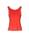 Le Tricot Perugia Tank Top In Coral