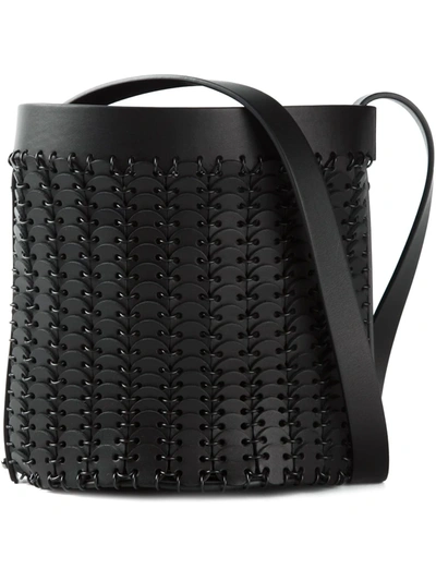 Paco Rabanne Chain Mail Bucket Bag In Black