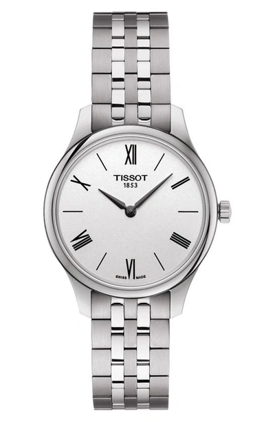 Tissot Tradition Stainless Steel Bracelet Watch, 31mm In Silver