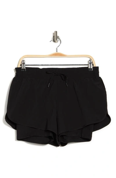 90 Degrees By Reflex 2-in-1 Running Shorts In Black