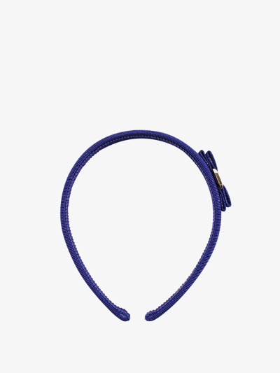 Ferragamo 2cm Vara Bow Headband In Blue