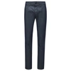 Hugo Boss Tapered-fit Jeans In Overdyed Stretch Denim In Dark Blue