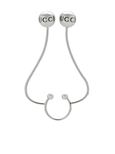 Gucci Clip-on Nose Piercing In Silber