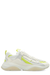 Amiri Bone Runner Logo-print Leather And Mesh Low-top Trainers In White