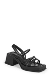 Vagabond Shoemakers Hennie Platform Sandal In Black