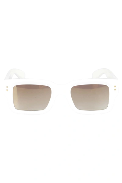 Giuseppe Di Morabito Squared Sunglasses In White,brown