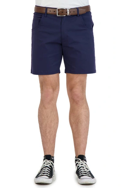 Levinas Everyday Stretch Chino Shorts In Navy