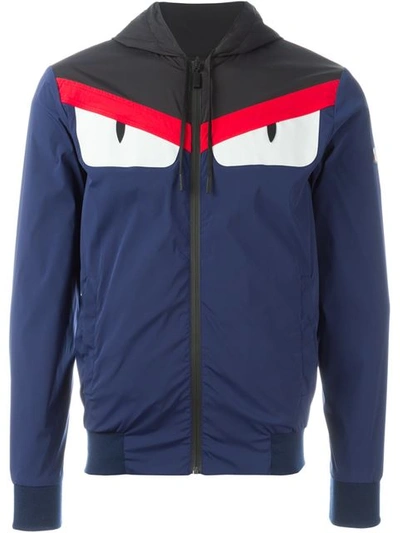 Fendi Monster Reversible K-way Jacket, Blue | ModeSens