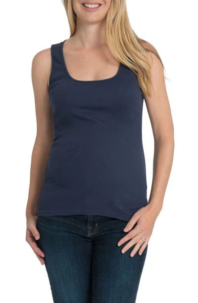 Bun Maternity Maternity/nursing Tank In Classic Navy