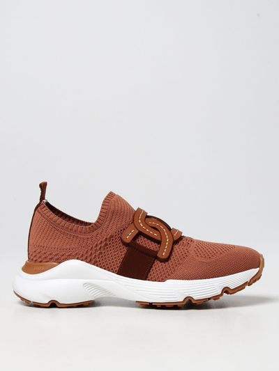 Tod's 54c Knitted Trainers In Brown