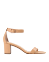 Ralph Lauren Leather Sandal In Beige