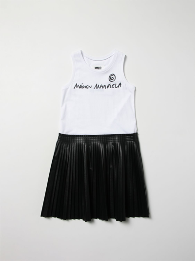Mm6 Maison Margiela Kids' Black Viscose  Skirt Shorts