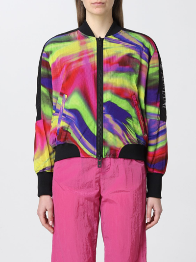 Emporio Armani Sustainable Capsule Bomber Jacket In Multicolor