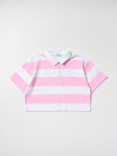 Msgm Polo Shirt  Kids Kids In Pink