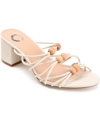 Journee Collection Women's Kennadi Beaded Sandals In Ivory