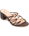 Journee Collection Women's Kennadi Beaded Sandals In Brown