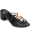 Journee Collection Women's Kennadi Beaded Sandals In Black