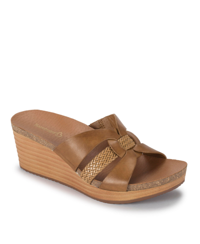 Baretraps Yadora Wedge Slide Sandals Women's Shoes In Caramel