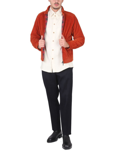 Baracuta G4 Corduroy Harrington Jacket In Orange