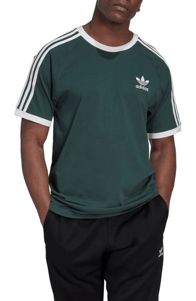 Adidas Originals Adicolor Trace Striped Logo-embroidered Jersey T-shirt In Green