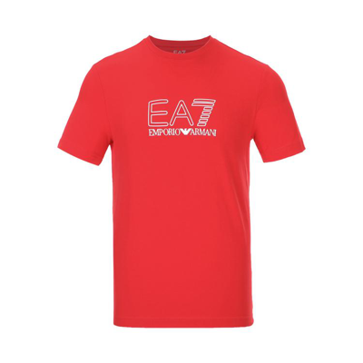 Ea7 Basic  T-shirt With Logo In Red