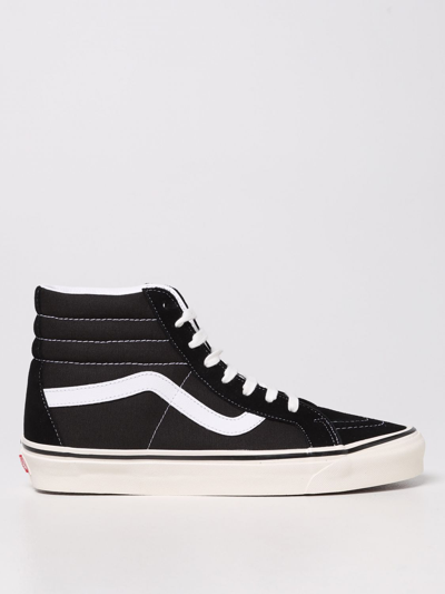 Vans Sk8-hi Trainers In Canvas And Suede In Black