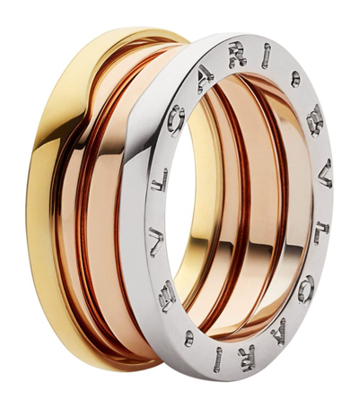 Bvlgari Rose, White And Yellow Gold B. Zero1 Ring