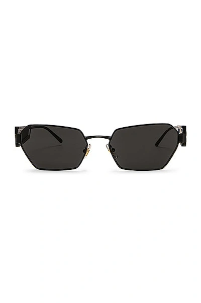 Miu Miu Rectangle Sunglasses In Black & Dark Grey