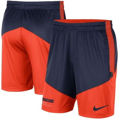Nike College Dri-fit Men's Knit Shorts In College Navy,team Orange,team Orange
