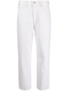Citizens Of Humanity Cropped Tapered Jeans In White