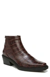 Franco Sarto Fina Booties Women's Shoes In Mahogany Faux Leather
