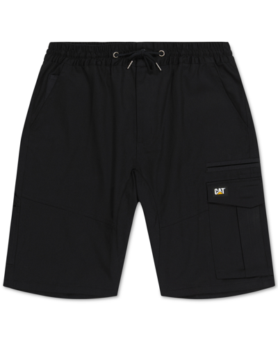 Caterpillar Mens Mid-rise 9" Inseam Cargo Shorts In Black