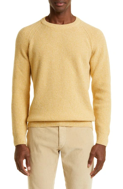 John Smedley Niko Recycled Cashmere And Merino Wool-blend Sweater In Yellow