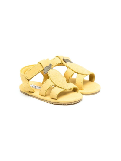 Donsje Babies' Lemon-patch Leather Sandals In Yellow