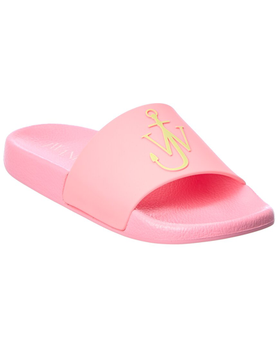 Jw Anderson Anchor Logo Detailed Pool Slides In Pink