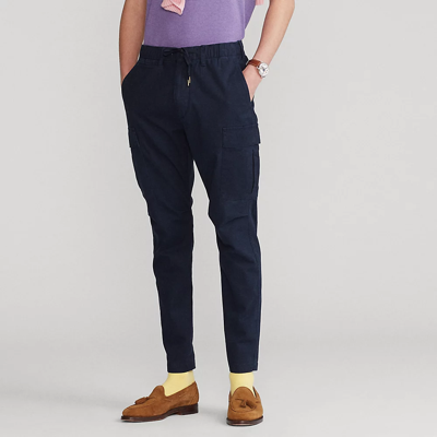 Ralph Lauren Stretch Slim Fit Chino Cargo Pant In Aviator Navy