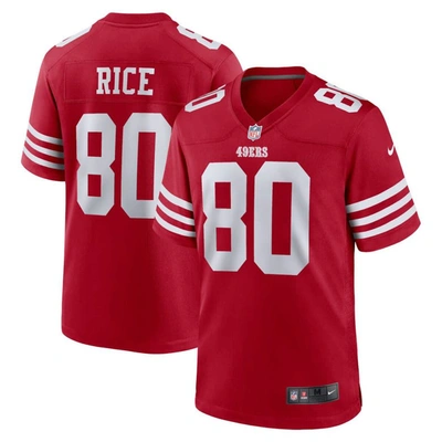 Nike Jerry Rice Scarlet San Francisco 49ers Retired Team Player Game Jersey In Red