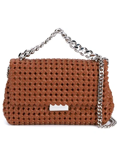 Stella Mccartney Becks Medium Woven Faux-leather Shoulder Bag In Brandy |  ModeSens