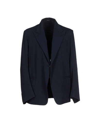 Maison Margiela Blazer In Dark Blue