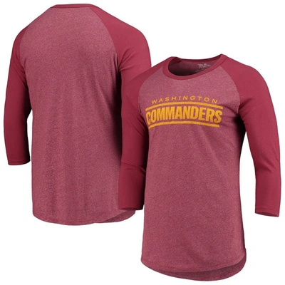 Washington Commanders Refried Apparel Split Side T-Shirt - Burgundy