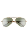 Ray Ban Pilot 58mm Aviator Sunglasses In Legend Gold / Black Green