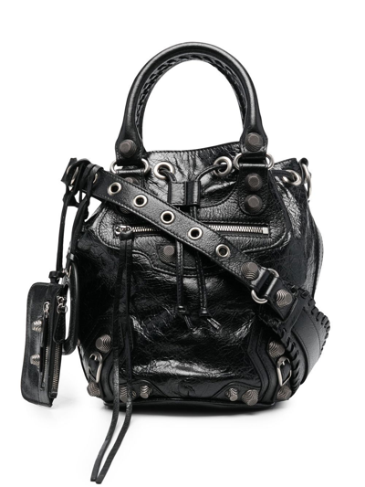 Balenciaga Le Cagole Small Bucket Bag In Black