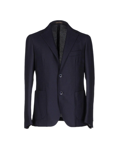 Royal Hem Blazer In Dark Blue