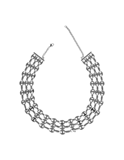 Rabanne Paco  Layered Necklace In Argento