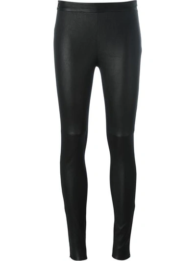 Philipp Plein Leather Leggings "sexiness" In Black